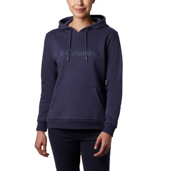 Columbia Logo, Sudaderas Con Capucha Azul Marino Para Mujer | 743915-WTI